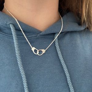 Silver Handcuffs Necklace